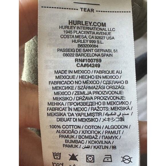 Hurley Men’s Size Medium Wish Death In Paradise Short Sleeve Shirt Olive Skull - Picture 4 of 4